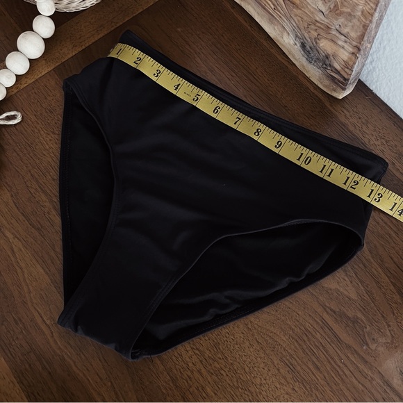 BLACK HIGH WAISTED BASIC BIKINI BOTTOMS #0340 - Picture 5 of 5